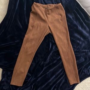Faux suede leggings
